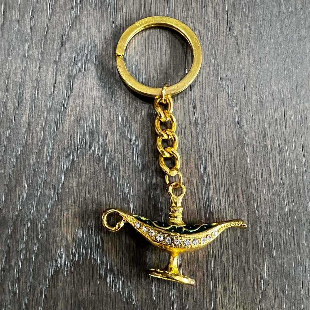 NWOT - Gold plated necklace, earrings and key chain - Picture 8 of 8